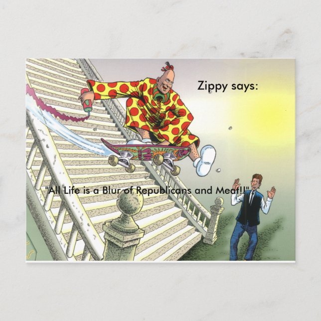 Postal "Toda la vida es una mezcla de republicanos y carn (Anverso)