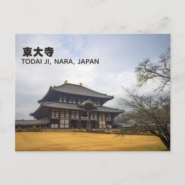 Postal Todai-ji 東大寺  Nara, Japón Viaje (Anverso)
