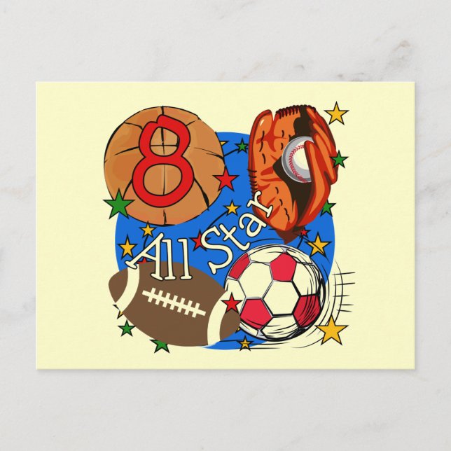 Postal Todas las camisetas y regalos de cumpleaños de Sta (Anverso)