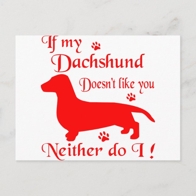 POSTAL TODAS LAS COSAS DACHSHUND (Anverso)
