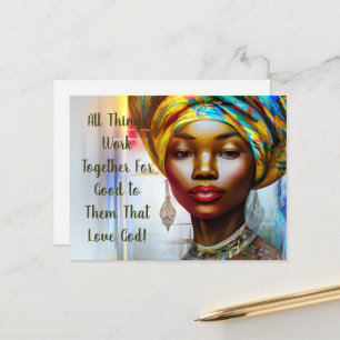 Postal ¡Todas Las Cosas Funcionan Juntos Para Bien!