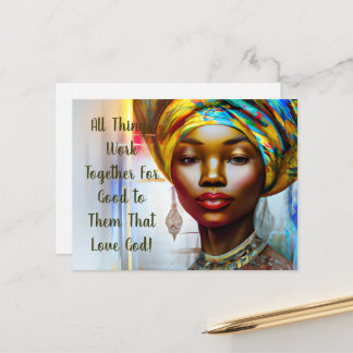 Postal ¡Todas Las Cosas Funcionan Juntos Para Bien!