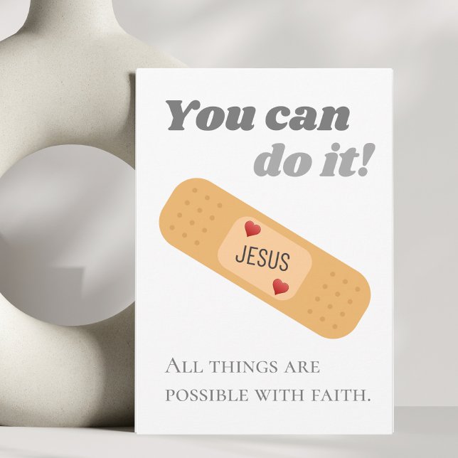 Postal Todas las cosas son posibles con la fe Jesús (Subido por el creador)