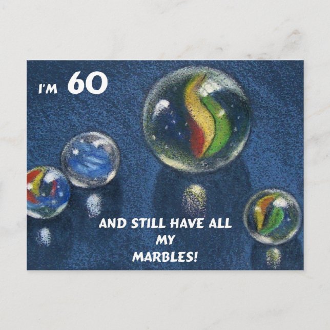 POSTAL TODAS MIS MARBLES CUMPLEAÑOS 60 (Anverso)