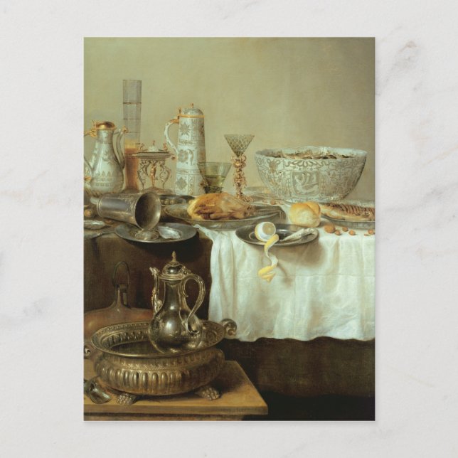 Postal Todavía del desayuno vida, 1638 (Anverso)