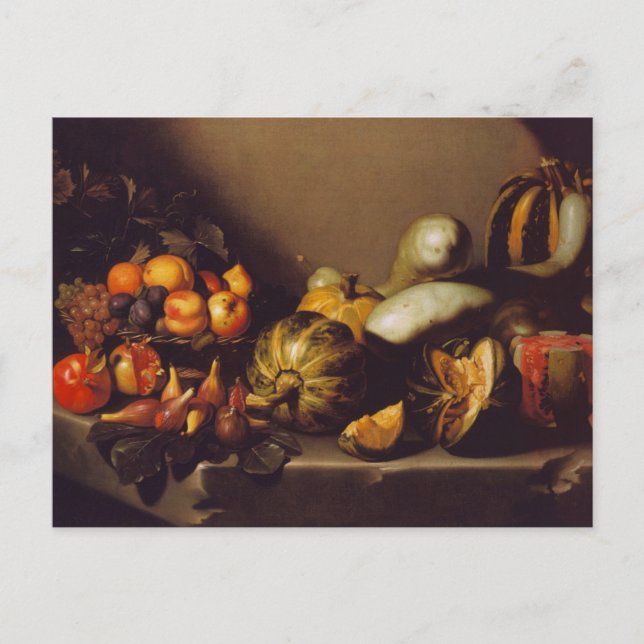 Postal Todavía la vida con fruta, de Caravaggio Postcard (Anverso)