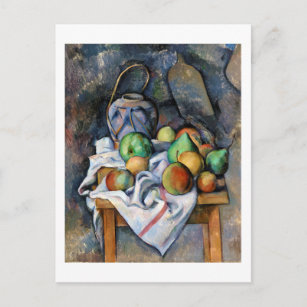 Postal Todavía la vida con las frutas, Paul Cezanne
