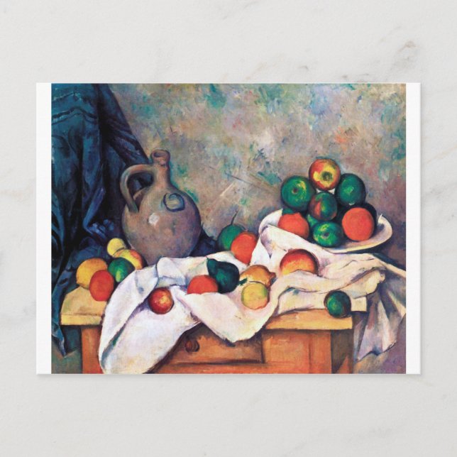 Postal Todavía la vida con las frutas, Paul Cezanne (Anverso)