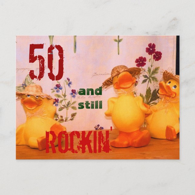 Postal Todavía Rockin' (Anverso)