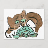 Todd el gatito de Brown encuentra una tortuga