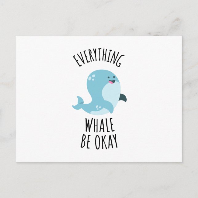 Postal Todo Ballena Estará Bien  (Anverso)