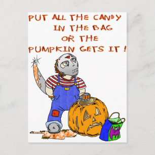 Postal Todo el dulce o la calabaza lo consigue