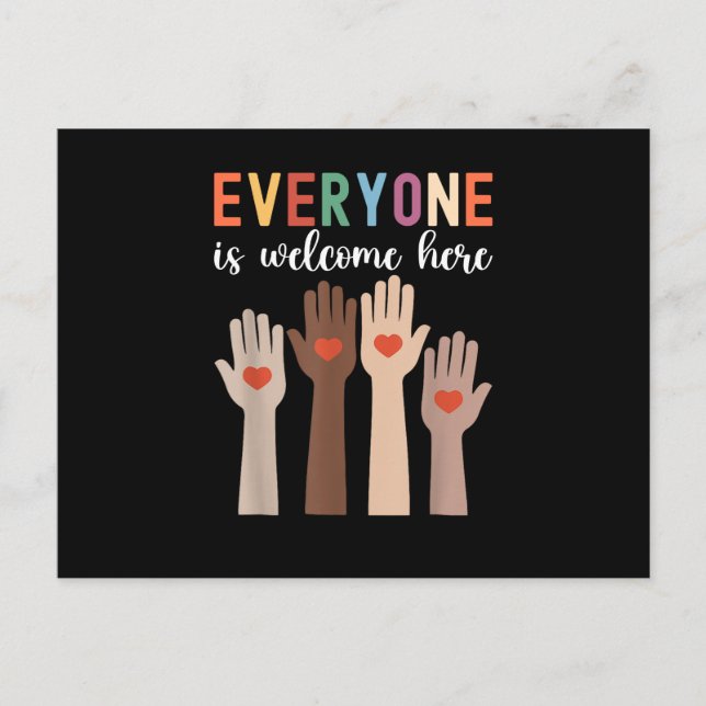 Postal Todo El Mundo Es Bienvenida Aquí, Profesor Idaho. (Anverso)