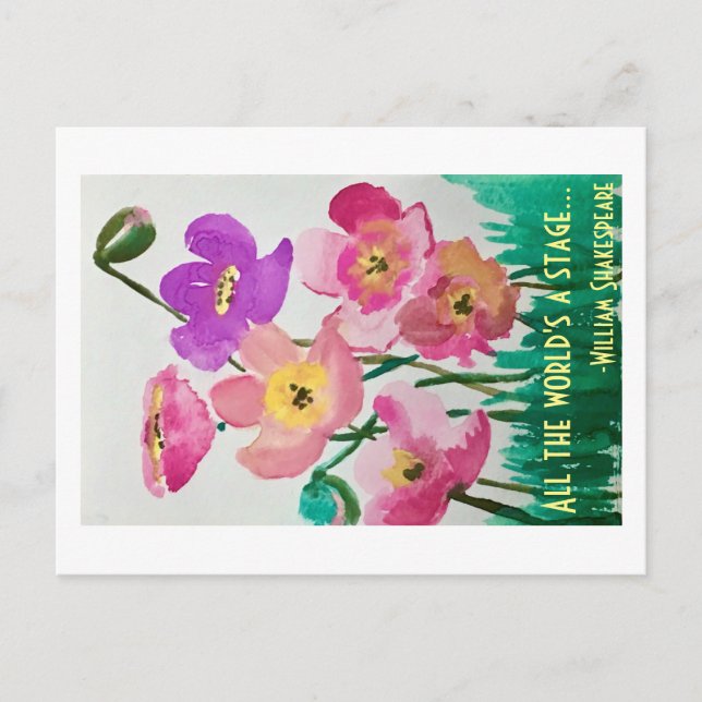 Postal Todo el mundo es un escenario (Anverso)