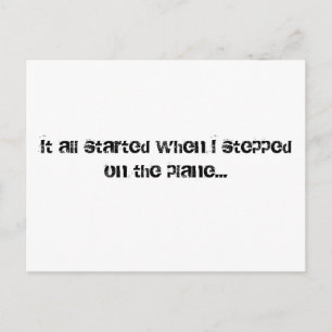 Postal Todo empezó cuando subí al avión...