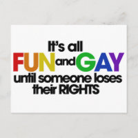 Todo es diversión y derechos de los gays