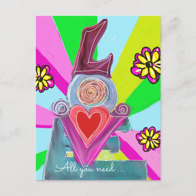 Postal Todo lo que necesitas….Comparte el amor  (Anverso)