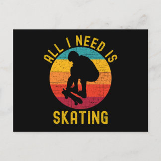 Postal Todo Lo Que Necesito Es Skater Life Retro