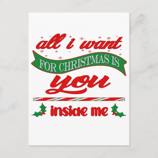 Postal Todo lo que quiero para navidad eres tú  (Anverso)