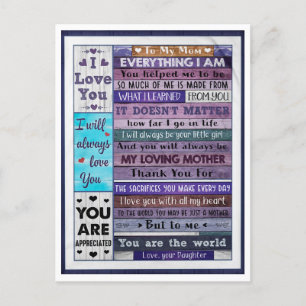 Postal Todo Lo Que Soy Tú Me Ayudó A Ser Hija De Mamá