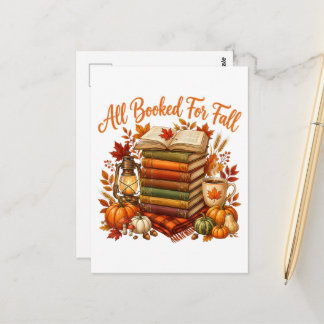 Postal Todo reservado para otoño Libros Café Acogedor Oto