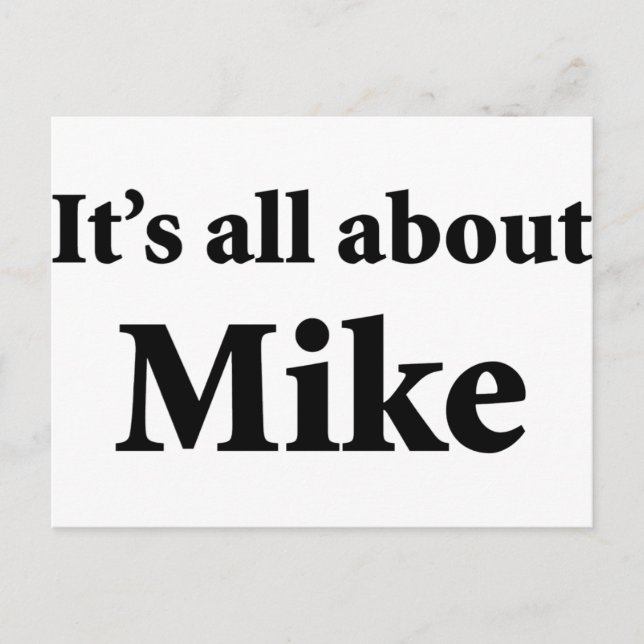 Postal Todo se trata de Mike (Anverso)