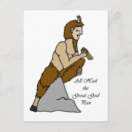 Postal Todos aclaman el gran Dios Pan