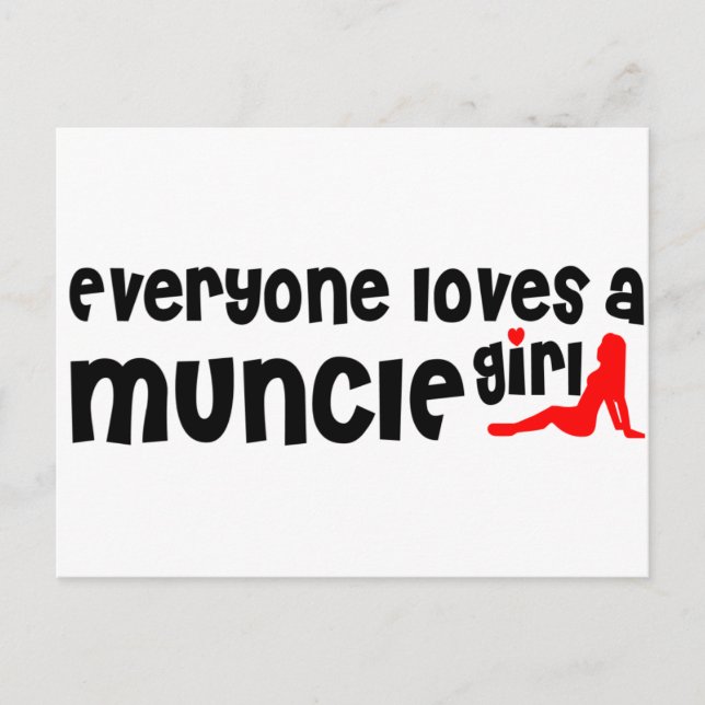 Postal Todos aman a un chica de Muncie (Anverso)