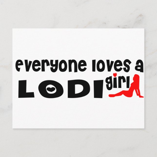 Postal Todos aman a un chica lodi (Anverso)