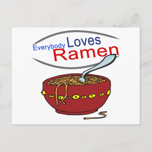 Postal Todos aman la parodia de Ramen (Anverso)