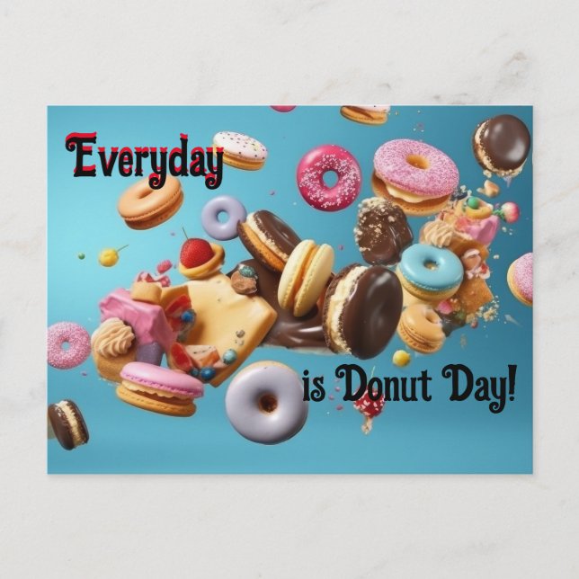 Postal ¡Todos los días es el Día de la Donut! (Anverso)