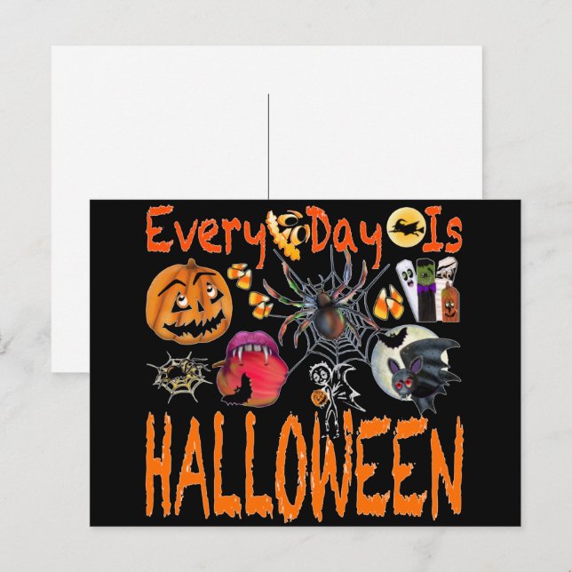 Postal Todos los Días es Halloween (Anverso / Reverso)