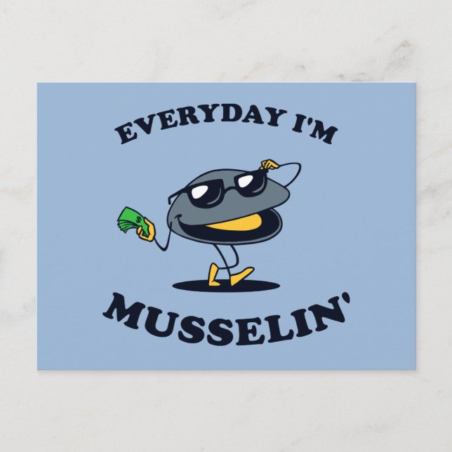 Postal Todos los días soy Musselin' (Anverso)