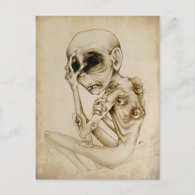 Postal Todos los ojos sobre mí (Anverso)