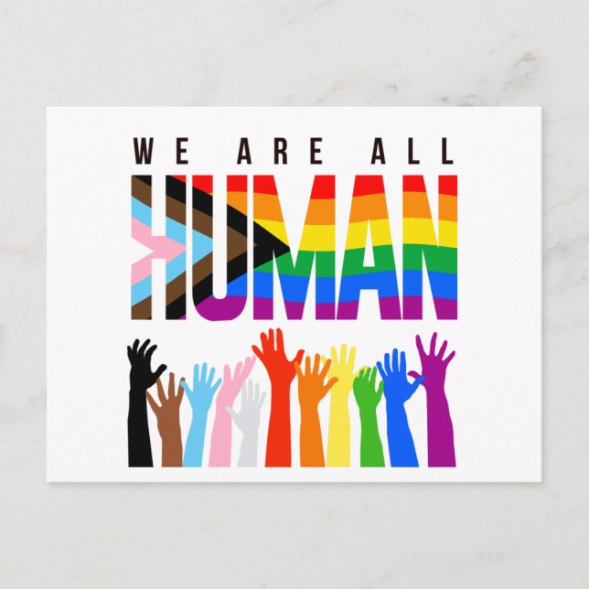 Postal Todos somos humanos (Anverso)