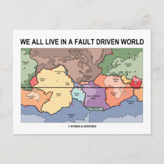 Postal Todos Vivimos En Un Mundo Impulsado Por La Falla (