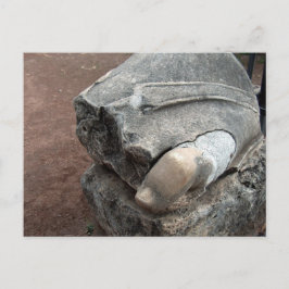 Postal Toe de estatua en ruinas romanas