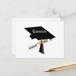 Postal Toga y Diploma Graduación Clase de 2027
