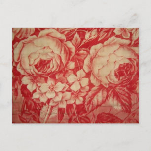Postal Toile rojo antiguo