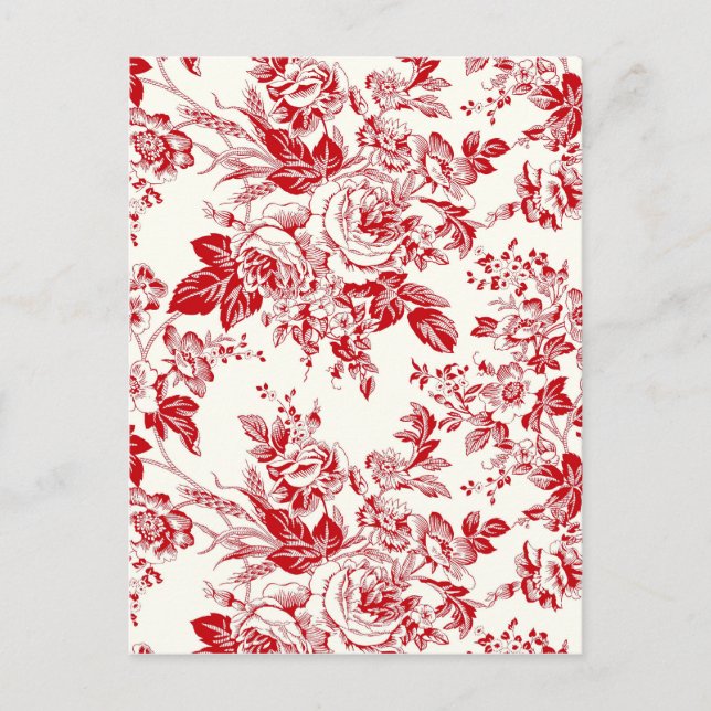 Postal Toile Roses (Anverso)