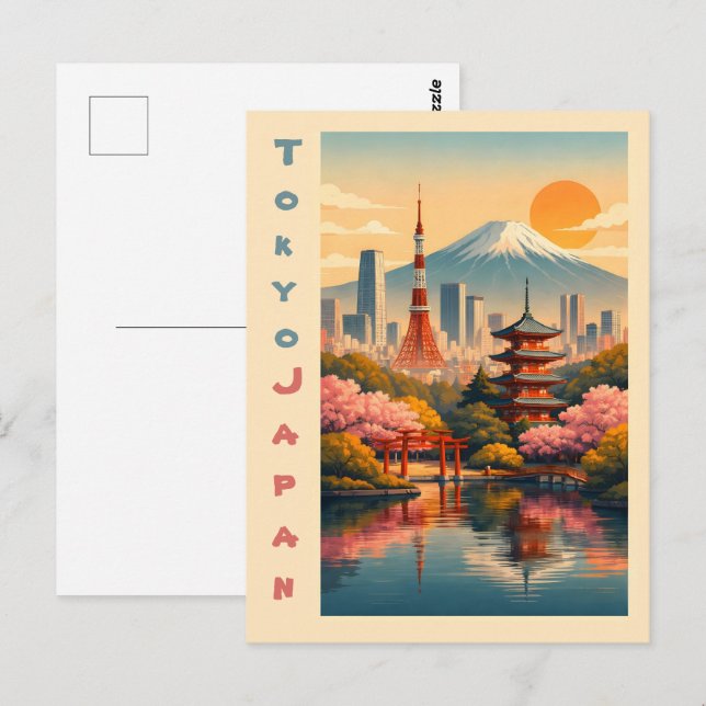 Postal Tokio Antiguo Japón (Anverso / Reverso)