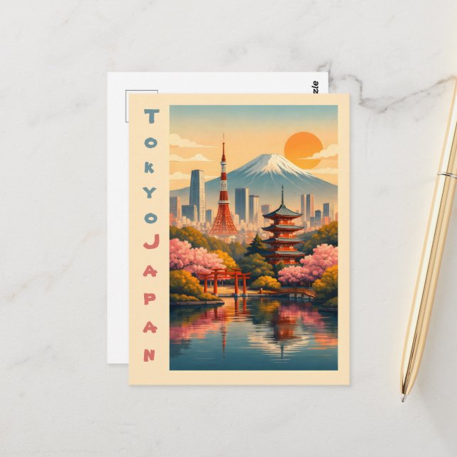 Postal Tokio Antiguo Japón (Anverso/Reverso In Situ)