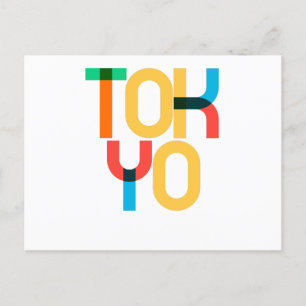 Postal Tokio Japón Arte Pop Letras