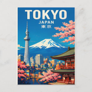 Postal Tokio Japón Calles de Neón y Barrios Tradicionales