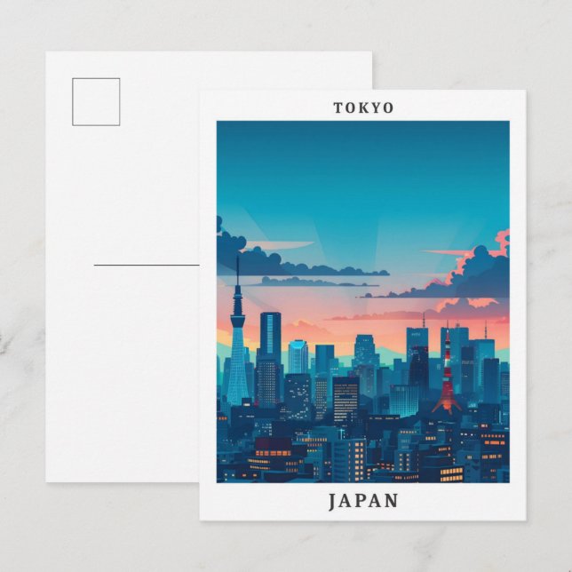 Postal Tokio Japón Elegantes viajes de arte (Anverso / Reverso)