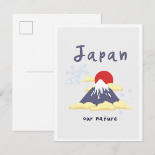 Postal Tokio Japón Montaña Vintage Viaje