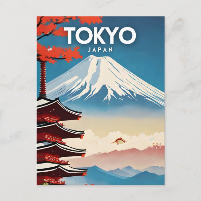 Postal Tokio Japón Nostalgic Travel (Anverso)