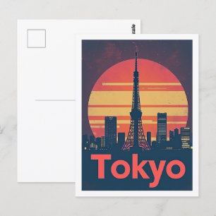 Postal Tokio Japón Vintage Famoso lugar de viaje