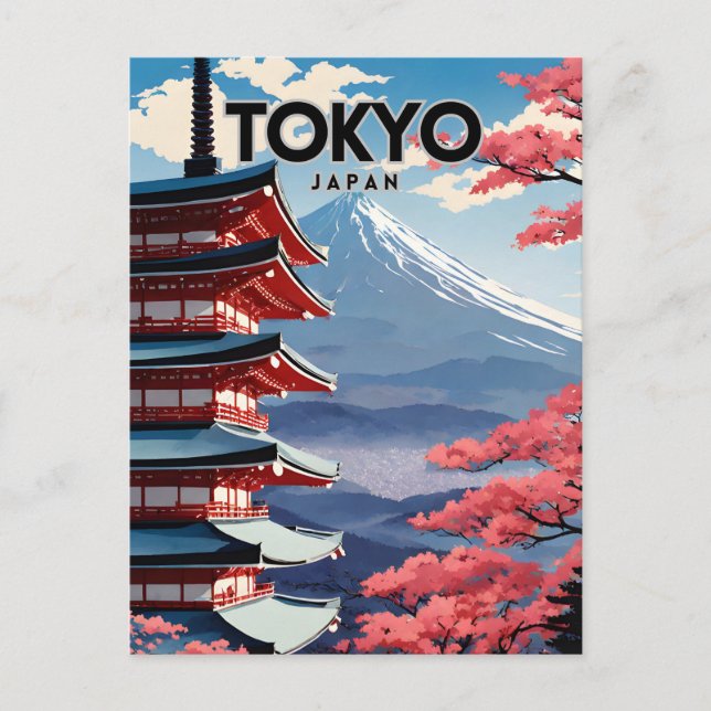 Postal Tokio Nostálgico de Japón (Anverso)