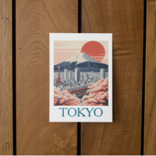 Postal Tokio Retro Japón Viaje Vintage